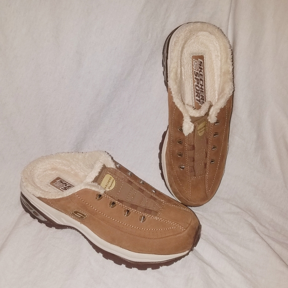 skechers fur lined mules